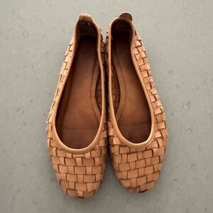 Woven Tan Flats